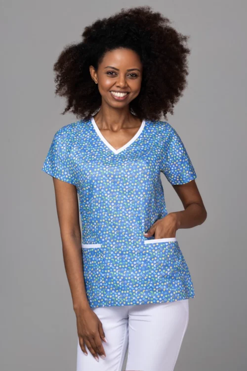 TAG PREMIUM mintás női felső – Blue Hippie Butterflies