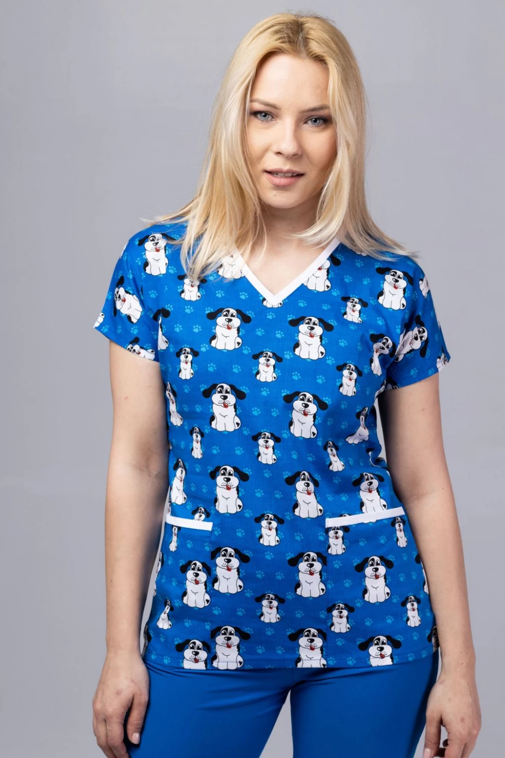 TAG PREMIUM mintás női felső - Blue Puppies - Image 2