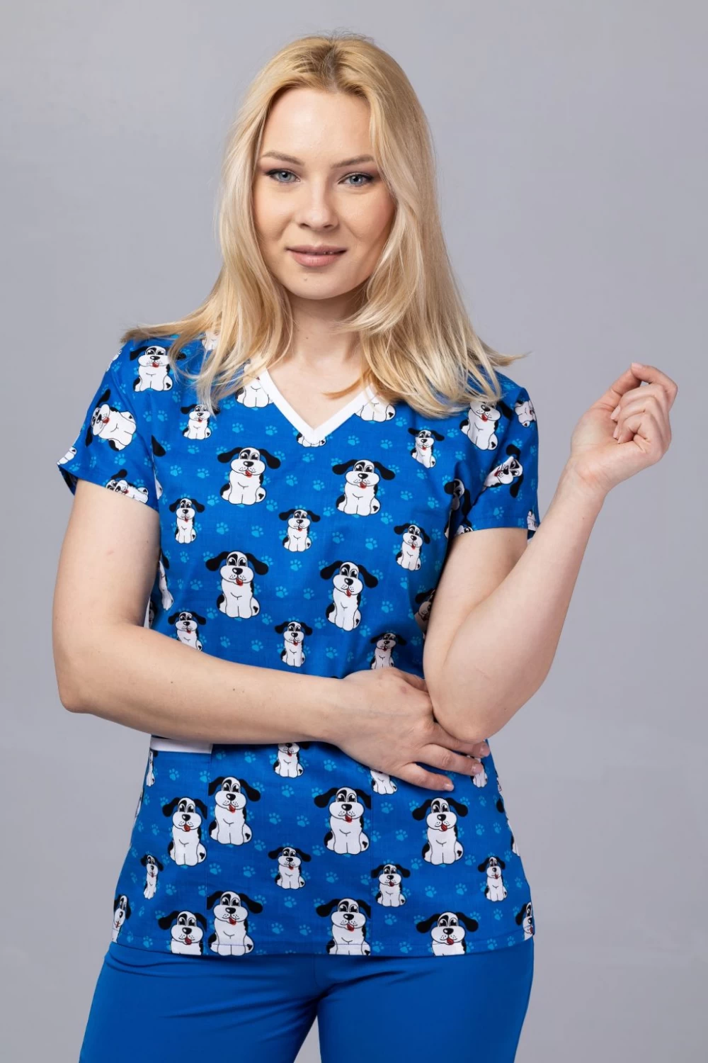 TAG PREMIUM mintás női felső - Blue Puppies