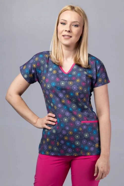 TAG PREMIUM mintás női felső – Floral Galaxy