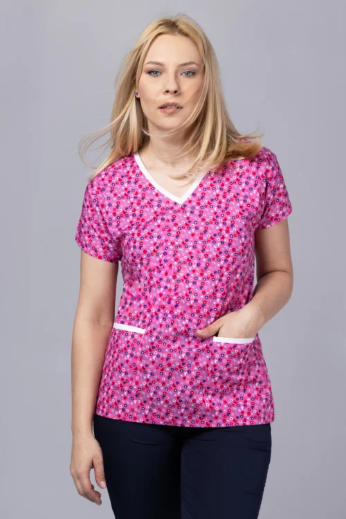 TAG PREMIUM mintás női felső – Pink Hippie Butterflies