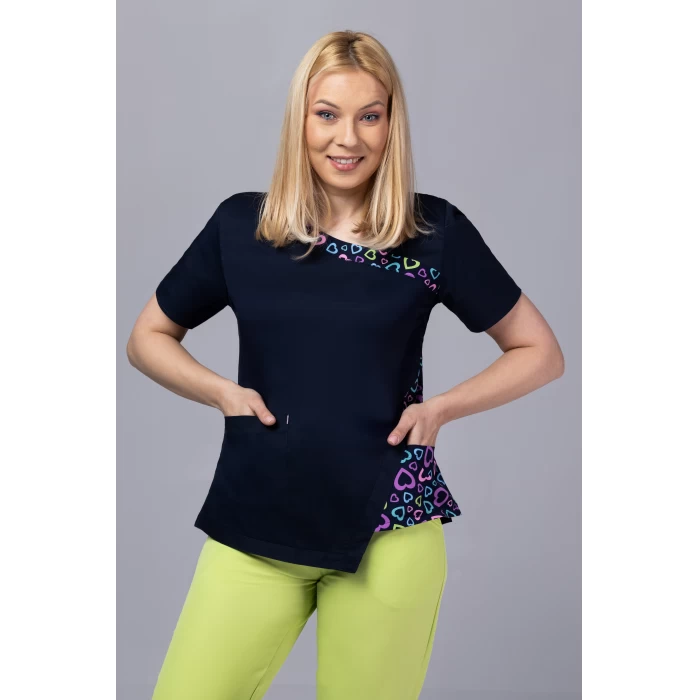 TAG PREMIUM mintás női felső - Blue Hearts Fashion Stretch - Image 3