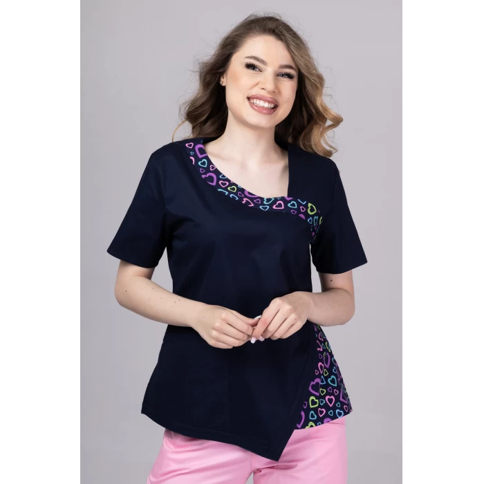 TAG PREMIUM mintás női felső - Blue Hearts Fashion Stretch - Image 4