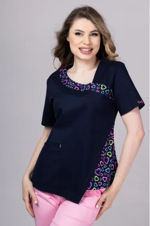 TAG PREMIUM mintás női felső – Blue Hearts Fashion Stretch