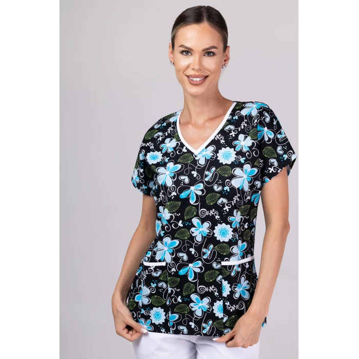 TAG PREMIUM mintás női felső - Dark Magnolia Dream - Image 2