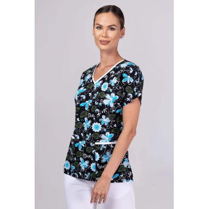 TAG PREMIUM mintás női felső - Dark Magnolia Dream - Image 4