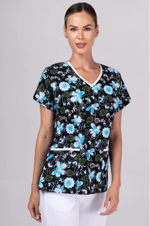 TAG PREMIUM mintás női felső – Dark Magnolia Dream