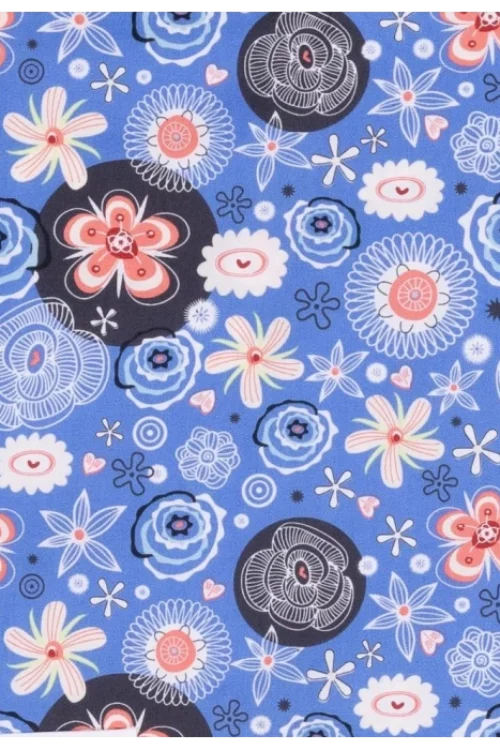 TAG mintás női orvosi sapka – Blue Floral Magic