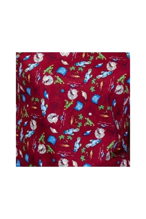 TAG mintás női orvosi sapka – Burgundy Parrot Booty Bay