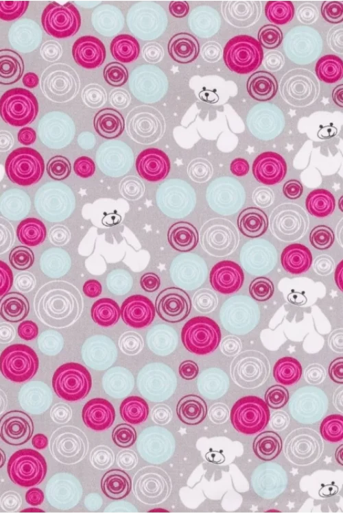 TAG mintás női orvosi sapka – Gray Teddy Bear